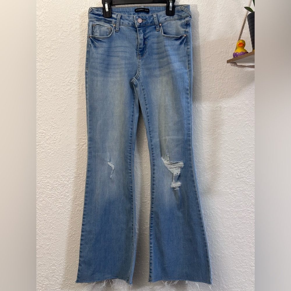 Sincerely Jules Flare Jeans -Light Wash
